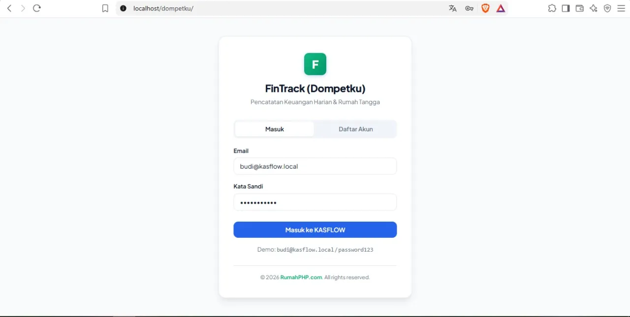 FinTrack (Dompetku) Pencatatan Keuangan Harian & Rumah Tangga