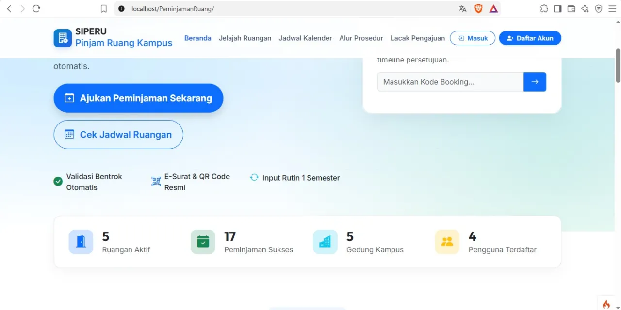 SIPERU Sistem Informasi Peminjaman Ruangan